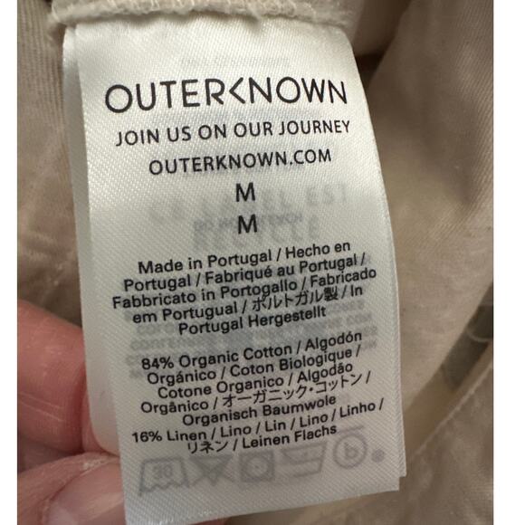 NWT Outerknown Jumpsuit Cotton Linen Blend Natural Beige - Picture 10 of 13